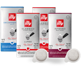72 dosettes ESE - Assortiment découverte espresso italien - ILLY
