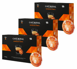 150 Capsules compatibles Nespresso® pro Espresso Forte - CAFE ROYAL Office Pads