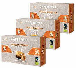 150 Dosettes compatibles Nespresso® pro Espresso Forte Bio - CAFE ROYAL Office Pads