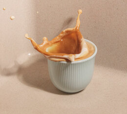 cappuccino realise avec le cafe en grain Castillo Vanilla Fudge Lugat