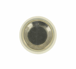 Pylano - Filtro in acciaio inox e guarnizione in silicone per moka Kiara 6 tazze