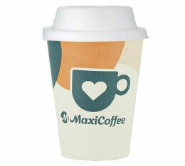 Lot de 50 Gobelets MaxiCoffee 35 cl + Couvercles compostables