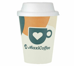 Lot de 1000 Gobelets MaxiCoffee 35 cl + Couvercles compostables