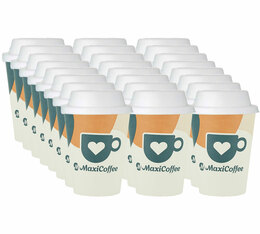 Lot de 1000 Gobelets MaxiCoffee 35 cl + Couvercles compostables
