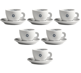 6 tasses et sous-tasses cappuccino Bazzara - 15cl