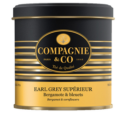 Boite Luxe Thé Noir Earl Grey Supérieur - Vrac 120 g - COMPAGNIE & CO