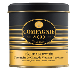 Boite Luxe Thé Noir Pêche Abricotée - Vrac 100 g - COMPAGNIE & CO