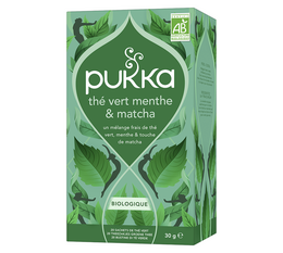 Thé vert pour professionnels matcha & menthe bio 20 sachets - Pukka 