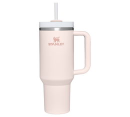 Mug isotherme avec paille The Quencher H2.O FlowState 1.18 L rose quartz- STANLEY