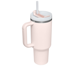 gourde isotherme avec paille rose stanley