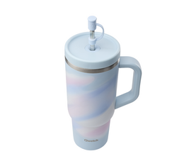 Qwetch Aura pastel blue travel cup top view