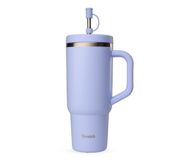 Gourde isotherme avec paille Travel cup glycine - 90 cl - QWETCH