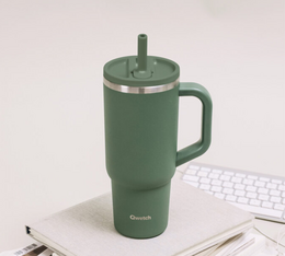 travel cup isotherme kaki qwetch avec bouchon etanche
