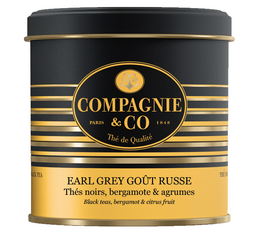 Boite Luxe Thé Noir Earl Grey Goût Russe - Vrac 100 g - COMPAGNIE & CO