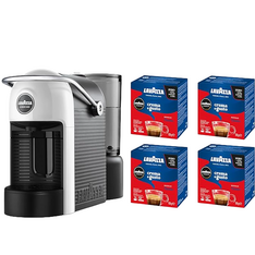 Lavazza A Modo Mio - Macchina caffè Joli Evo Bianca + 64 capsule Crema & Gusto
