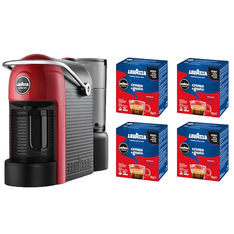 Lavazza A Modo Mio - Macchina caffè Joli Evo Rossa + 64 capsule Crema & Gusto
