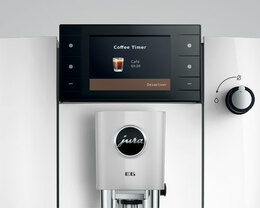 JURA E6 ED white ecran coffee timer