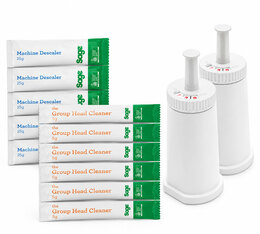 Pack entretien complet SAGE - 2 cartouches filtrantes + nettoyants groupe + détartrants