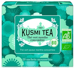 Thé vert à la menthe bio - 25 sachets sur-enveloppés - Kusmi Tea