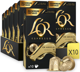 100 capsules compatible Nespresso* Original Or Absolu - L'OR ESPRESSO