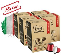 Capsules Le Blend Italien Cafés Lugat x50 pour Nespresso