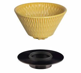 Loveramics Flatbed Coffee Dripper with Holder - Yellow - 200ml