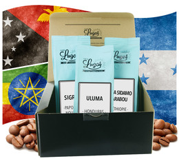 Coffret Tour du monde - 3 cafés grains x 250g - Cafés Lugat