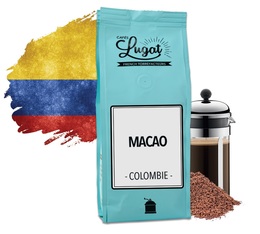 Café moulu pour cafetière à piston : Colombie - Macao - 250g - Cafés Lugat