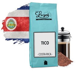 Café moulu pour cafetière à piston : Costa Rica - Tico - 250g - Cafés Lugat