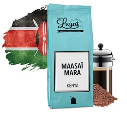 250 g - Café moulu pour cafetière à piston - Kenya Maasaï Mara - CAFÉS LUGAT