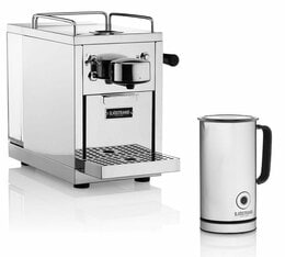 Machine à capsules compatibles Nespresso® Sjostrand Svezia Acier inoxydable  + Mousseur à lait et Offre MaxiCoffee