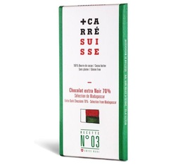 Tablette Grand Cru Chocolat Extra Noir 70% Madagascar n°3 - 100g - Carré Suisse