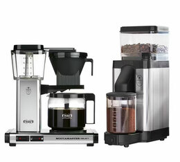 Pack Cafetière filtre KBG Select + Moulin à café KM5 Alu Poli - MOCCAMASTER