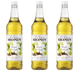 Monin Sirup Vanille - Plastikflasche 3 x 1 l für Geschäftskunden