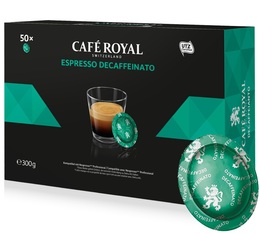 50 Capsules compatibles Nespresso® pro Decaffeinato - CAFE ROYAL Office Pads