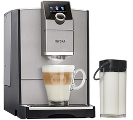 NiVONA CafeRomatica 795 Titane Chrome avec carafe à lait 1L