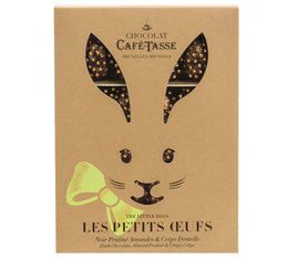 Boîte Les Petits Œufs Chocolat Noir Praliné Amandes Crêpe Dentelle - 16 Œufs - CAFÉ TASSE