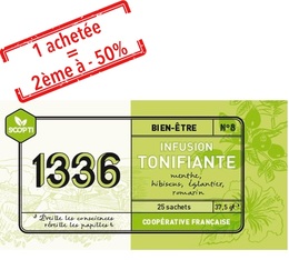 Offre Exceptionnelle 1 boîte Infusion Tonifiante 1336 = 2 ème boîte à -50 %