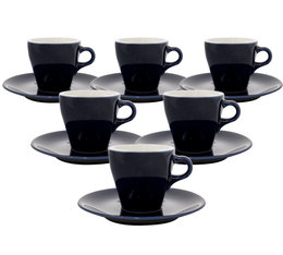 Tasses - ORIGAMI - tasses et sous-tasses Espresso bleu marine 9cl =