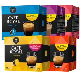 Pack découverte - 80 capsules Nescafe® Dolce Gusto® compatibles Café Royal