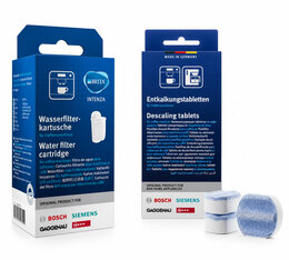 Pack entretien Bosch Siemens : Cartouche filtrante BRITA INTENZA + Pastilles détartrantes 2 en 1
