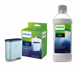 Pack entretien PHILIPS - cartouche filtrante Aquaclean CA6903/10 + détartrant CA6700/10