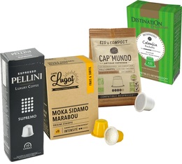 Pack of 40 coffee capsules with fruity notes
