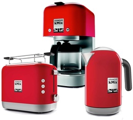 Pack Petit Déjeuner (cafetière filtre - bouilloire - grille pain) Gamme kMix Rouge - Kenwood