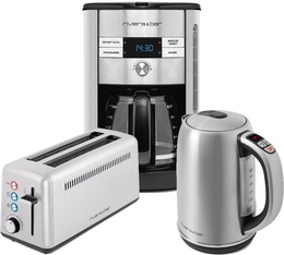 Pack Petit Déjeuner (cafetière filtre - bouilloire - grille pain) Gamme Rubis - Riviera & Bar