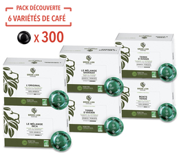 Pack découverte - 300 dosettes compatibles Nespresso® pro - Green Lion Coffee Office Pads