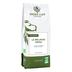 Café en grains Bio : Green Lion Coffee Le Mélange Sirga 100% Arabica  250g