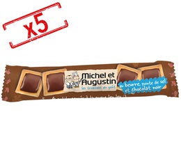 Lot de 5x4 petits carrés Chocolat noir / Pointe de sel - Michel et Augustin
