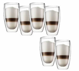 Offre spéciale : 4+2 Verres double paroi BODUM 45cl Pavina