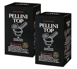 Pack de 2x18 dosettes ESE Top 100 % Arabica - Pellini